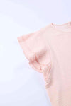 Textured Flutter Sleeve Keyhole Blouse Blouses - Tophatter Daily Deals