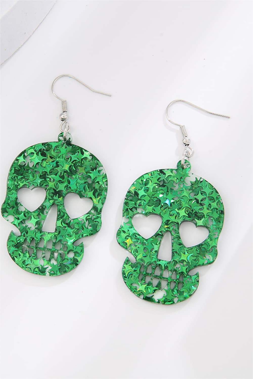 Acrylic Skull Drop Earrings Earrings - Tophatter Daily Deals