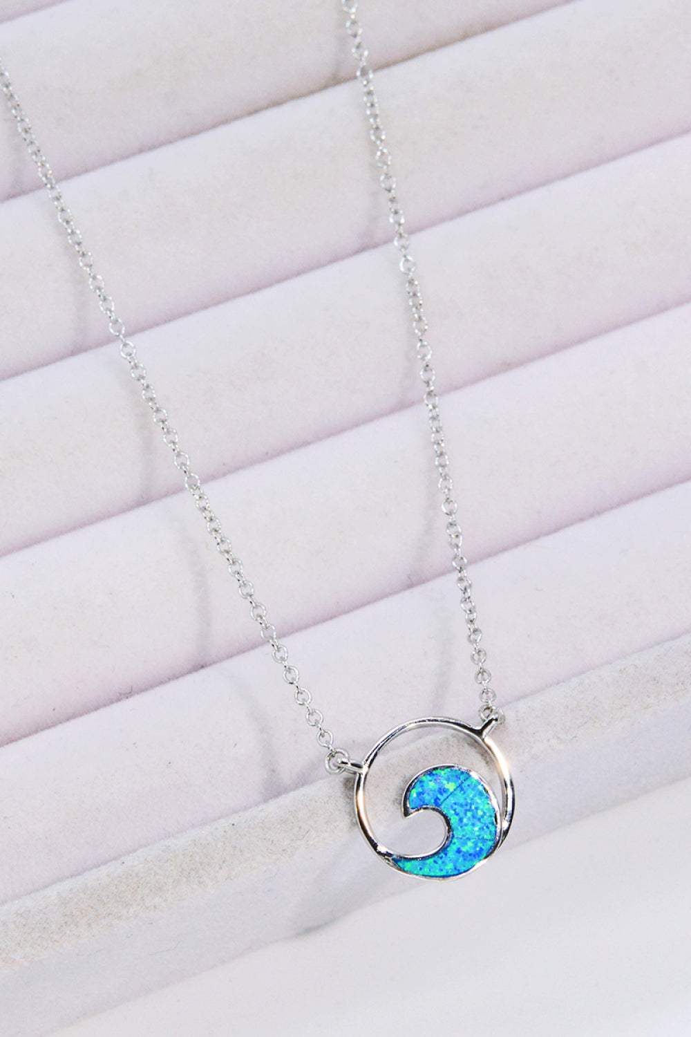 Opal Wave Pendant Necklace Opal - Tophatter Daily Deals