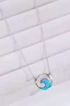 Opal Wave Pendant Necklace Opal - Tophatter Daily Deals