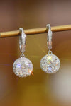 2 Carat Moissanite Round Drop Earrings Silver One Size Moissanite - Tophatter Daily Deals