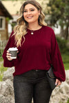 Plus Size Round Neck Dropped Shoulder T-Shirt Women's T-Shirts - Tophatter Daily Deals