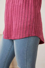 Basic Bae Full Size Ribbed Thumbhole Sleeve T-Shirt Women's T-Shirts - Tophatter Daily Deals
