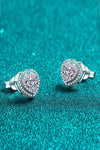 Moissanite Heart-Shaped Stud Earrings Moissanite - Tophatter Daily Deals