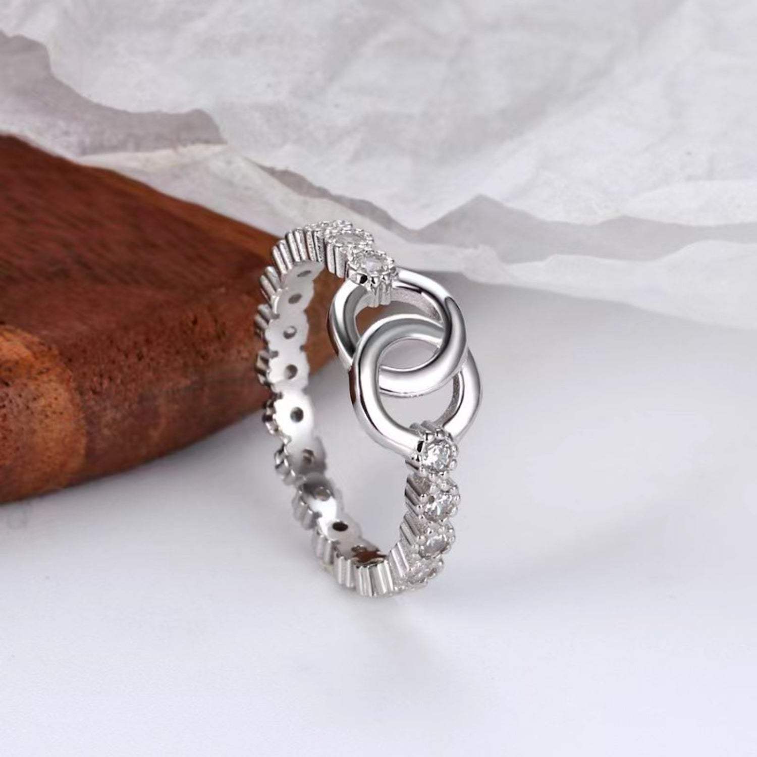 925 Sterling Silver Zircon Ring Rings - Tophatter Daily Deals