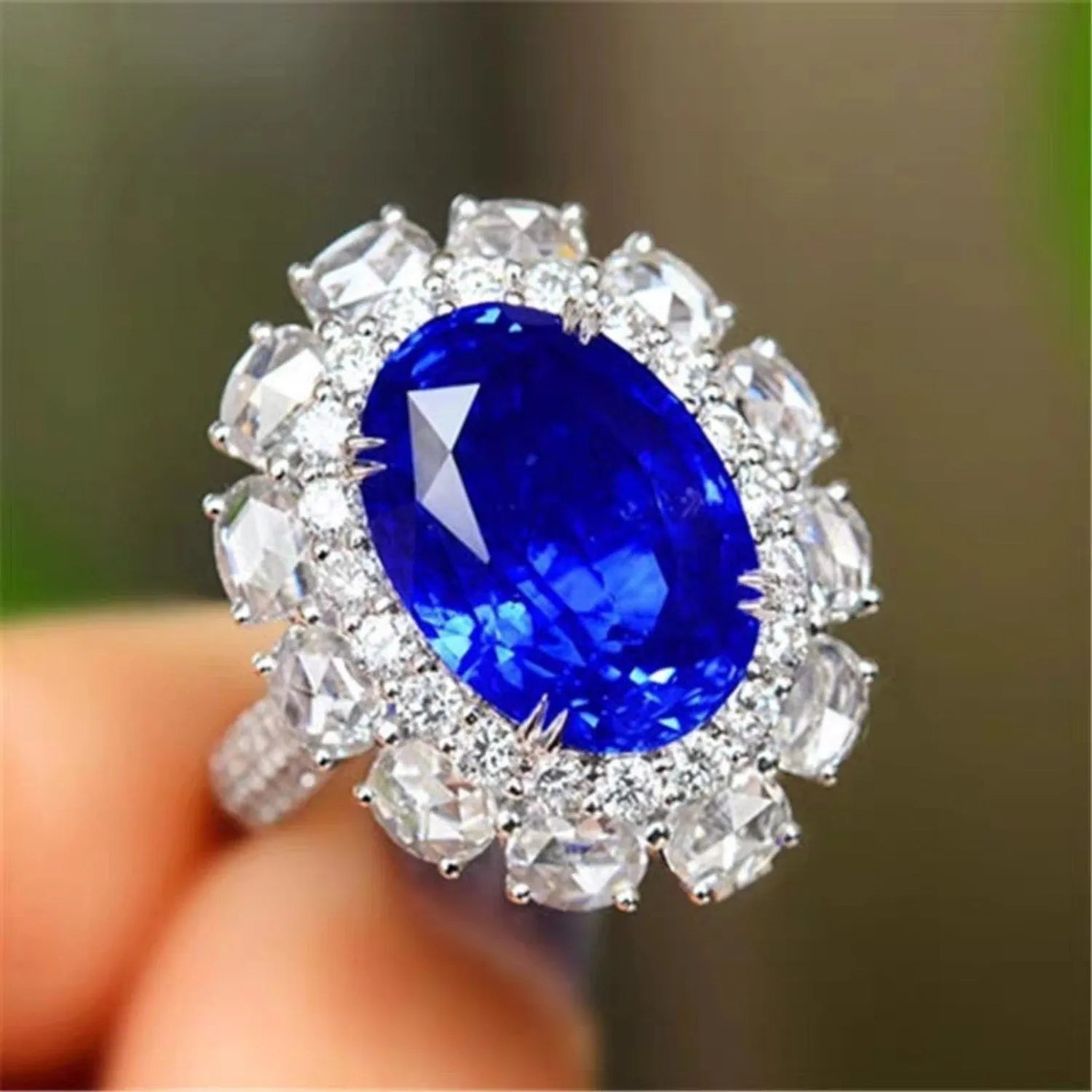 Platinum-Plated Zircon Ring Rings - Tophatter Daily Deals