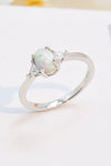 Contrast 925 Sterling Silver Opal Ring - Tophatter Deals