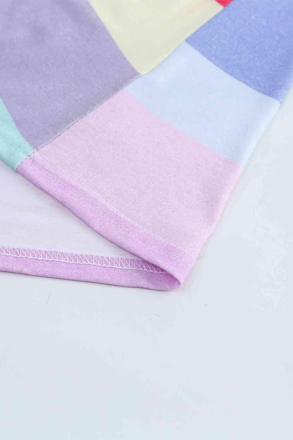 Rainbow Stripe Tie-Front Tee Shirt Women's T-Shirts - Tophatter Daily Deals