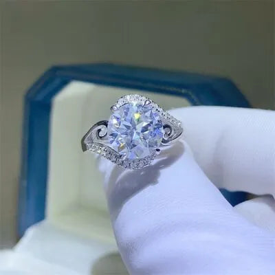 3 Carat Moissanite 925 Sterling Silver Ring Moissanite - Tophatter Daily Deals