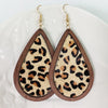 Teardrop Shape Wooden Dangle Earrings Style D One Size Earrings - Tophatter Daily Deals