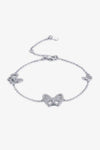 Moissanite Butterfly Shape Bracelet Silver One Size Moissanite - Tophatter Daily Deals