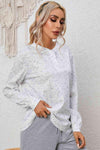 Buttoned Long Sleeve Top Blouses - Tophatter Daily Deals