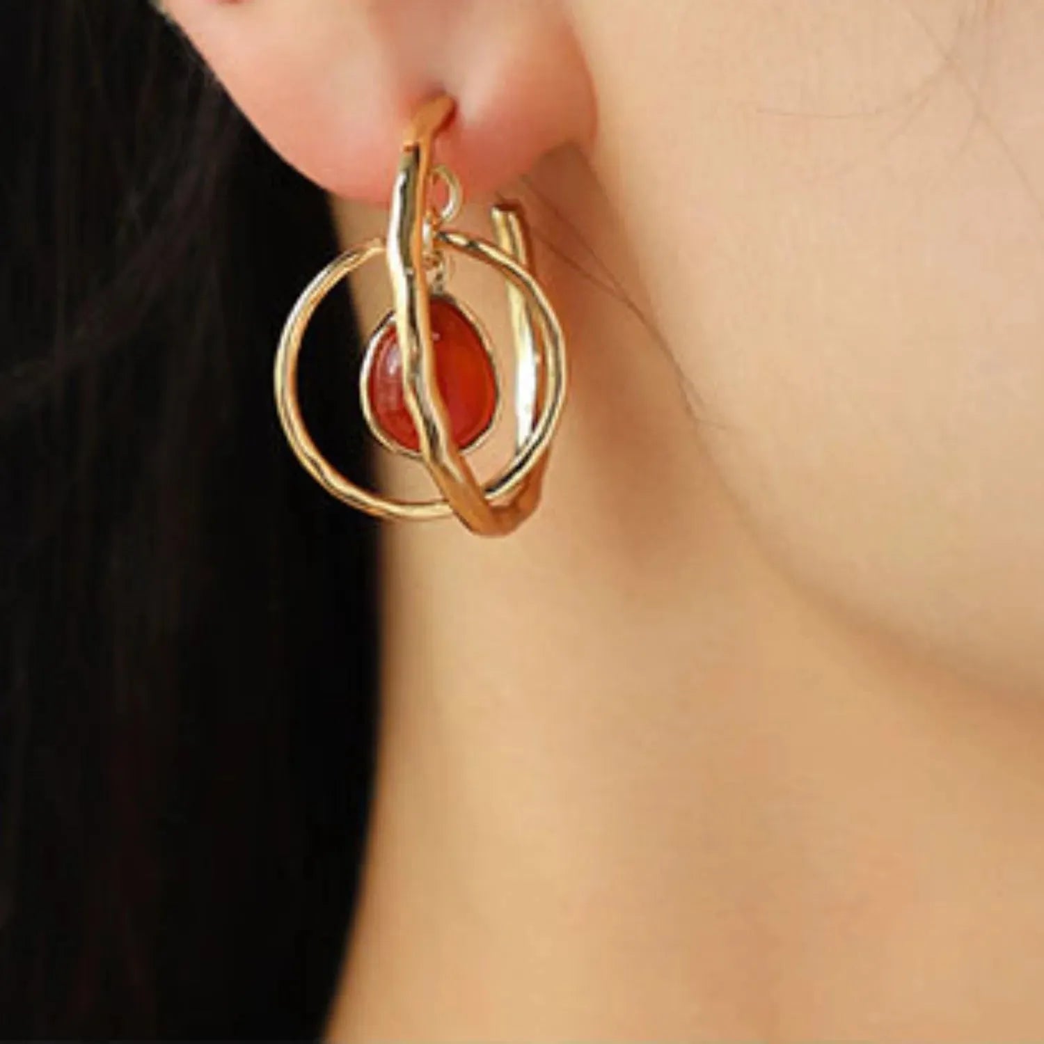Geometric Teardrop Shape Alloy Earrings Earrings - Tophatter Daily Deals