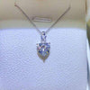 2 Carat Moissanite 925 Sterling Silver Heart Pendant Necklace Silver One Size Moissanite - Tophatter Daily Deals