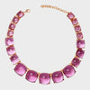 Alloy & Rhinestone Necklace Lilac One Size Necklaces - Tophatter Daily Deals