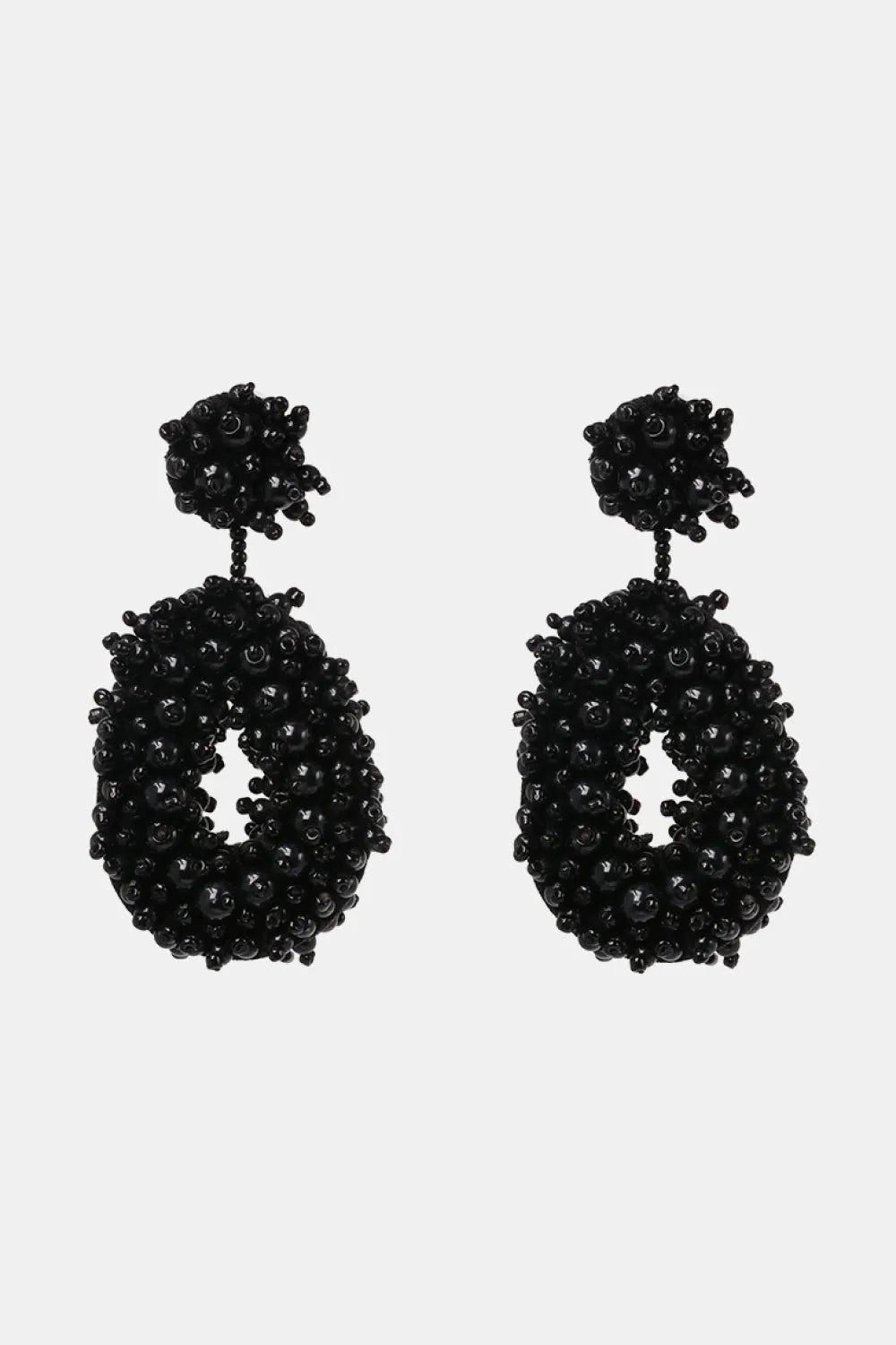 Beaded Dangle Earrings Black One Size Earrings - Tophatter Daily Deals