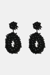 Beaded Dangle Earrings Black One Size Earrings - Tophatter Daily Deals