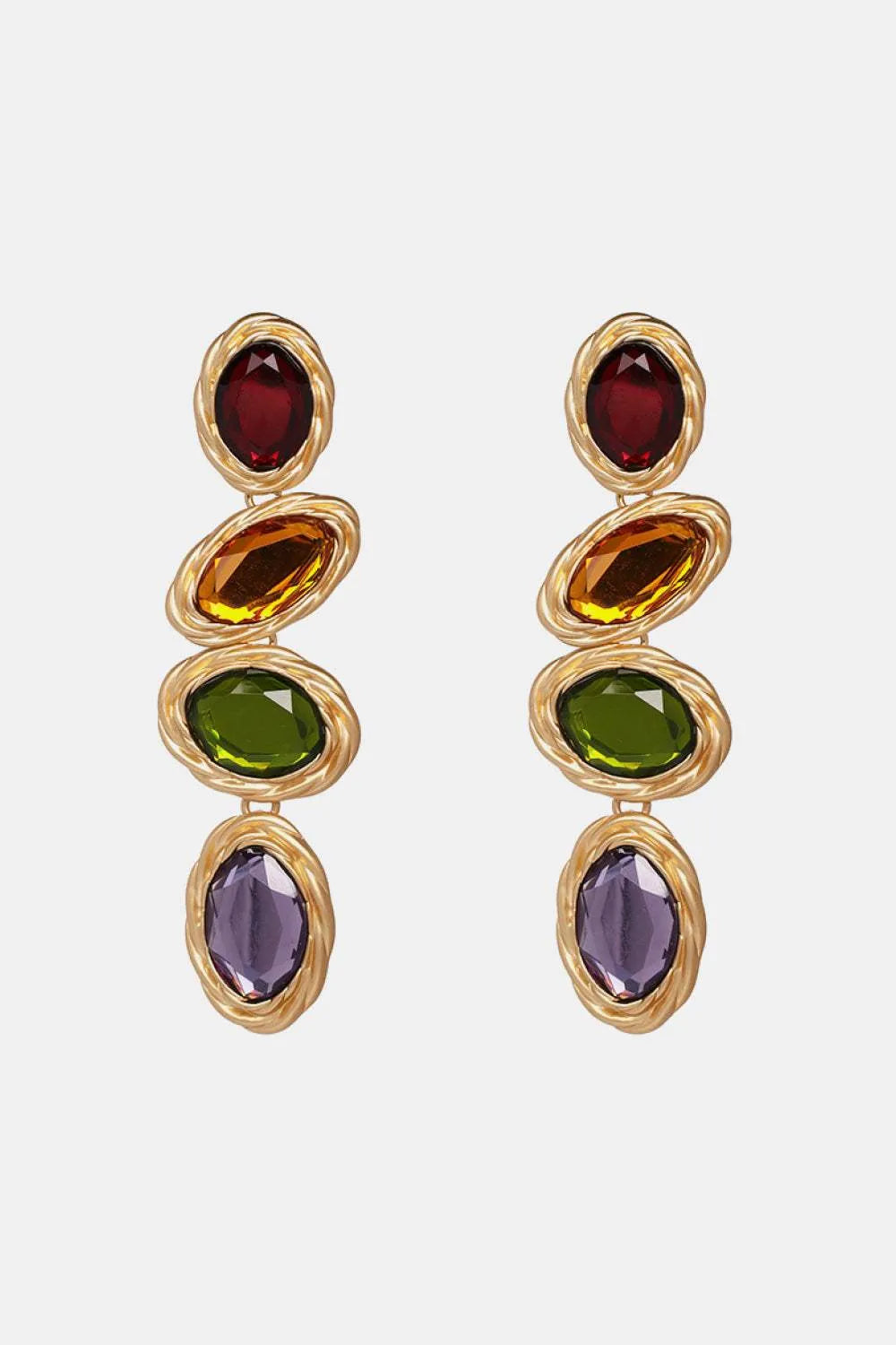 Geometrical Shape Resin Dangle Earrings Multicolor One Size Earrings - Tophatter Daily Deals