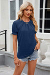 Round Neck Flounce Sleeve T-Shirt Women's T-Shirts - Tophatter Daily Deals