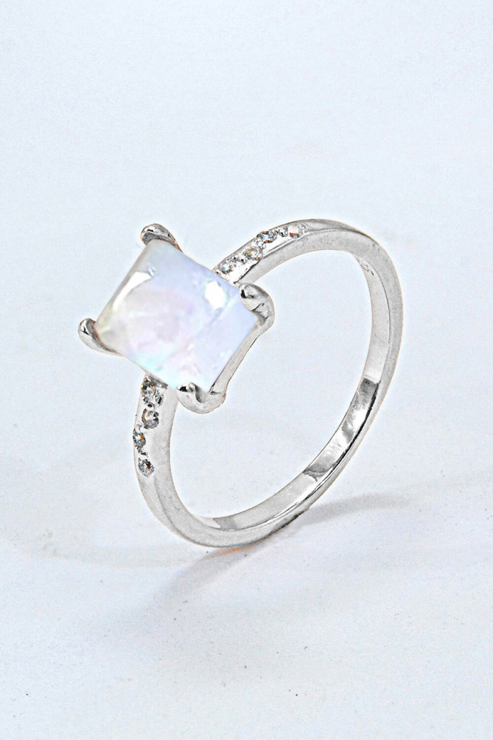 Square Moonstone Ring - Tophatter Deals