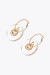 Contrast Hoop Drop Earrings Earrings - Tophatter Daily Deals