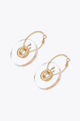 Contrast Hoop Drop Earrings Earrings - Tophatter Daily Deals