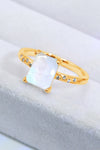 Square Moonstone Ring - Tophatter Deals