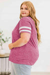 Plus Size Striped V-Neck Tee Shirt Women's T-Shirts - Tophatter Daily Deals