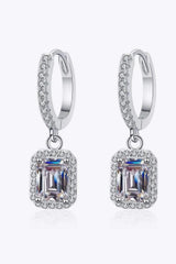 Moissanite 925 Sterling Silver Drop Earrings Moissanite - Tophatter Daily Deals