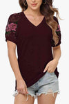 Short Sleeve V-Neck Tee Women's T-Shirts - Tophatter Daily Deals