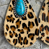Artificial Turquoise Teardrop Earrings Earrings - Tophatter Daily Deals