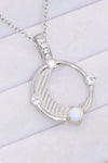 Inlaid Zircon and Natural Moonstone Pendant Necklace Moonstone - Tophatter Daily Deals