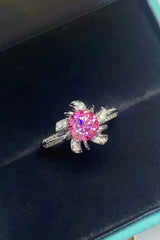 1 Carat Moissanite Flower-Shaped Ring Moissanite - Tophatter Daily Deals
