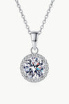 Adored Chance to Charm 1 Carat Moissanite Round Pendant Chain Necklace Moissanite - Tophatter Daily Deals