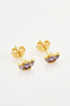 925 Sterling Silver Zircon Decor Stud Earrings Earrings - Tophatter Daily Deals