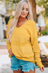 Ribbed Lace Trim V-Neck Top Blouses - Tophatter Daily Deals