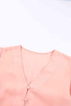 V-Neck Tie Hem Flutter Sleeve Blouse Blouses - Tophatter Daily Deals