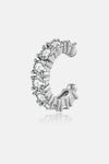 Inlaid Zircon Single Cuff Earring Silver One Size Earrings - Tophatter Daily Deals