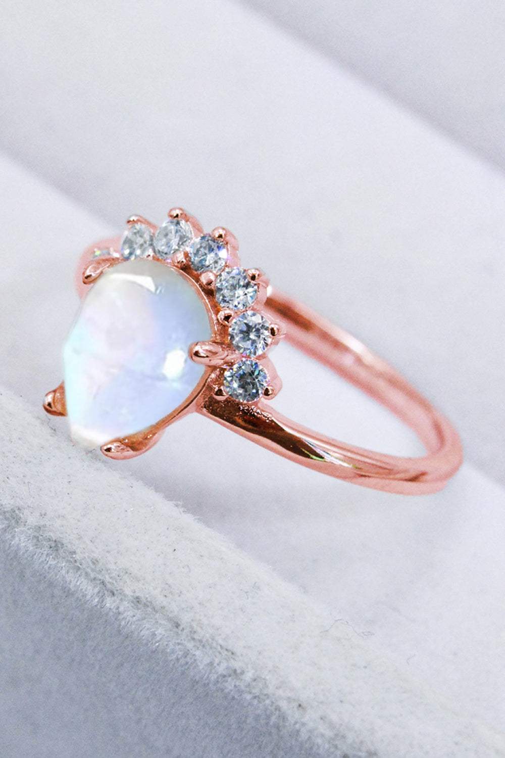 925 Sterling Silver Moonstone Ring Moonstone - Tophatter Daily Deals