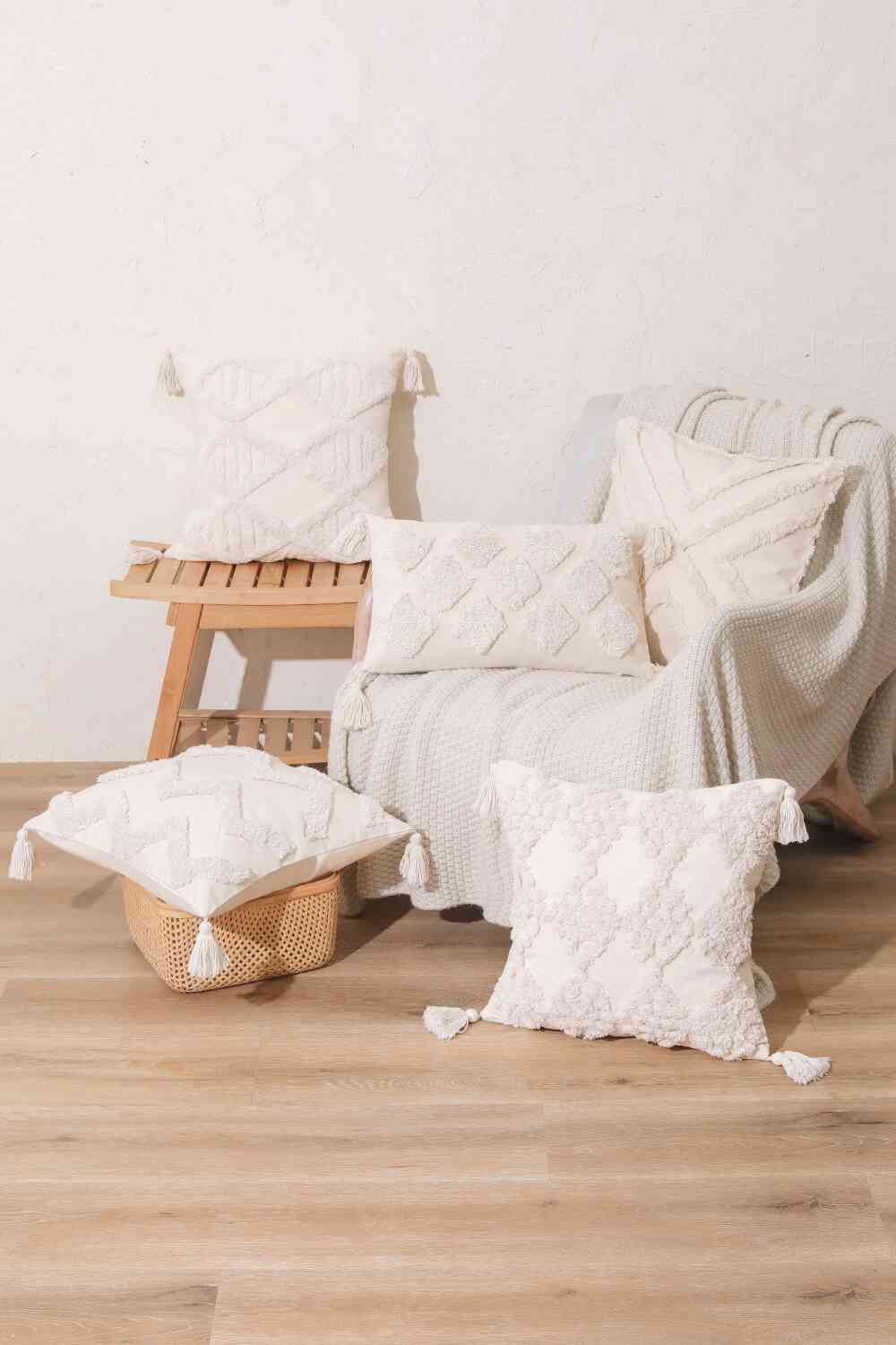 Fringe Decorative Throw Pillow Case Decorative Pillowcases - Tophatter Daily Deals