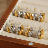 18K Gold-Plated C-Hoop Earrings Earrings - Tophatter Daily Deals