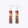 Square Shape Wooden Dangle Earrings Earrings - Tophatter Daily Deals