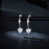 1 Carat Moissanite 925 Sterling Silver Heart Earrings Moissanite - Tophatter Daily Deals