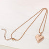 Stainless Steel Heart Pendant Necklace Rose Gold One Size Necklaces - Tophatter Daily Deals