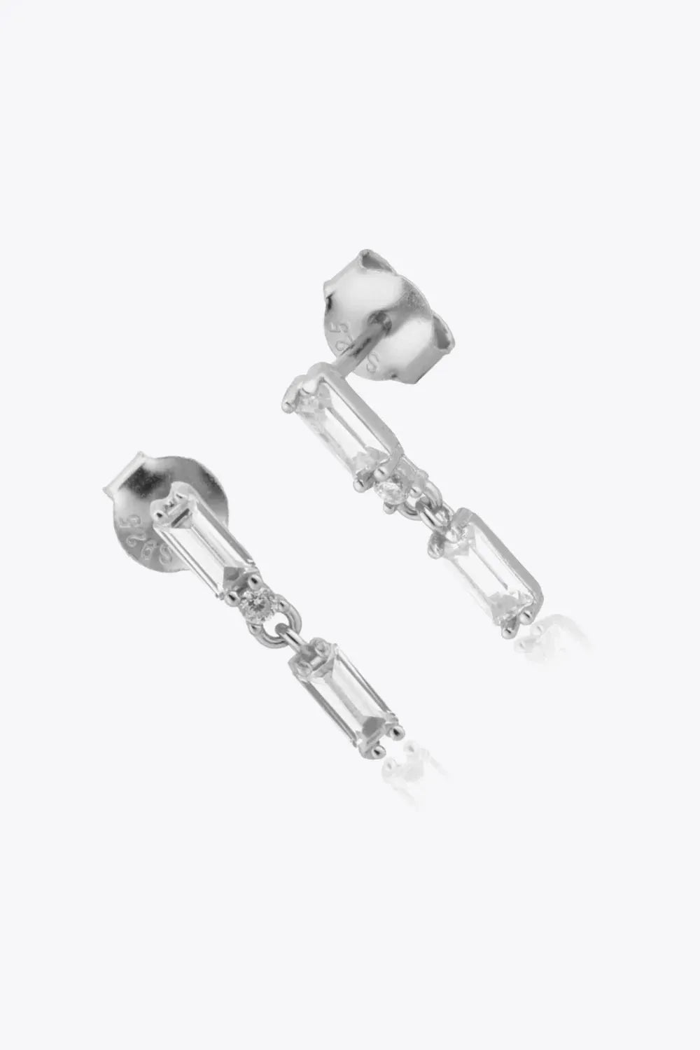 Zircon 925 Sterling Silver Drop Earrings Earrings - Tophatter Daily Deals