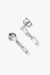 Zircon 925 Sterling Silver Drop Earrings Earrings - Tophatter Daily Deals