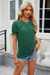 Round Neck Flounce Sleeve T-Shirt Women's T-Shirts - Tophatter Daily Deals