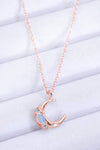 Natural Moonstone Moon Pendant Necklace Moonstone - Tophatter Daily Deals