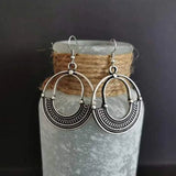 Alloy Geometric Dangle Earrings Silver One Size Earrings - Tophatter Daily Deals