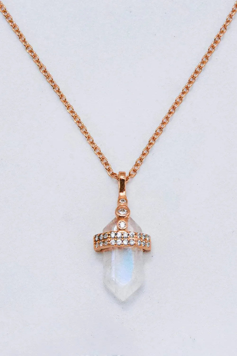 925 Sterling Silver Moonstone Pendant Necklace Moonstone - Tophatter Daily Deals
